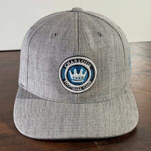 Charlotte Football Club FC Hat SnapBack Gray Mitchell Ness MLS Soccer NWT